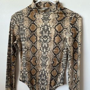 Snake print bodysuit